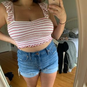 RED AND WHITE TANK TOP